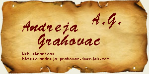 Andreja Grahovac vizit kartica